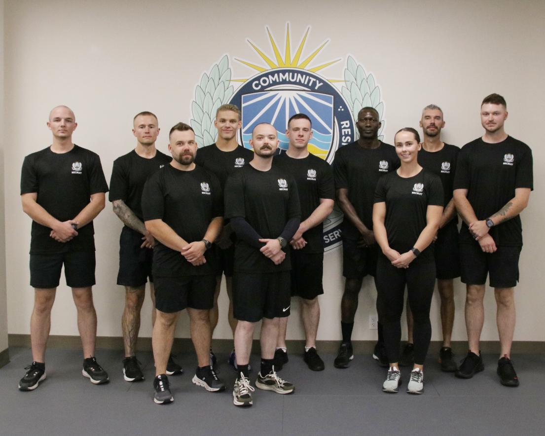 Grande Prairie Police Service recruits in fitness gear